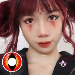 Magmoos Cat Eye Sauron Red Coloured Contact Lenses Infuse