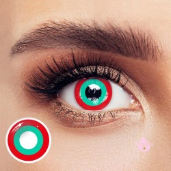 Magmoos Block Red & Green Coloured Contact Lenses Air Optix