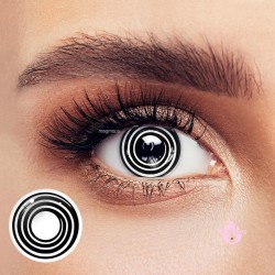 Magmoos Black White Spiral Coloured Contact Lenses Dailies