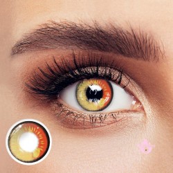 Magmoos Anime Red Brown Coloured Contact Lenses 