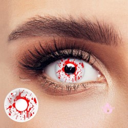 Magmoos Pro White Slit Red  Coloured Contact Lenses 