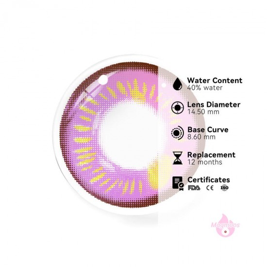 Magmoos Anime Pink Coloured Contact Lenses 