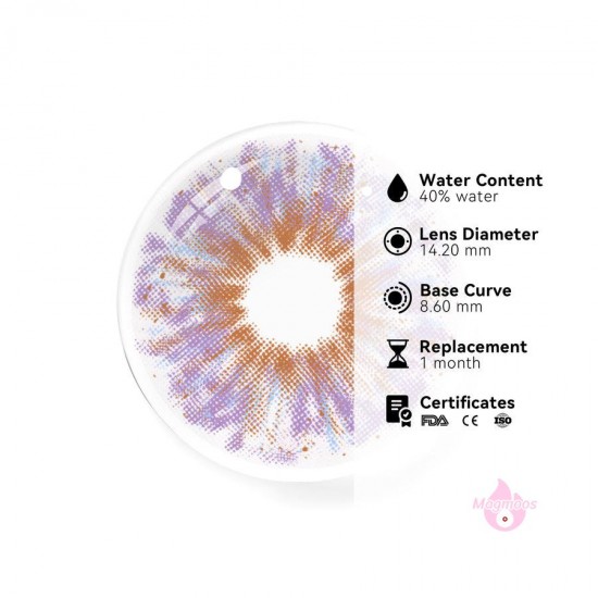 Magmoos Cloud Monet Purple Coloured Contact Lenses