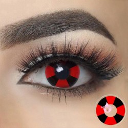 Magmoos  Red Black Cross Halloween Cosplay Contacts 
